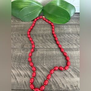 Elegant Red Beaded Necklace